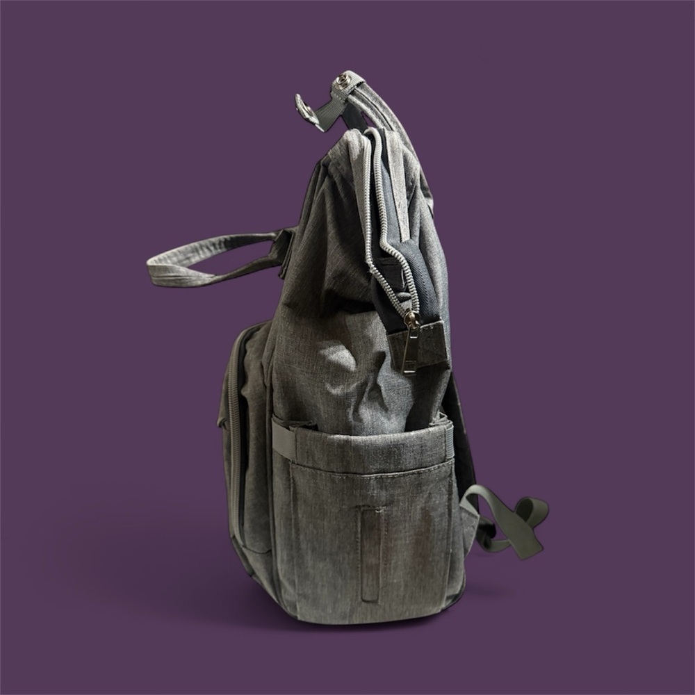 Gray Baby Bag Backpack​ - Picture 5 of 6